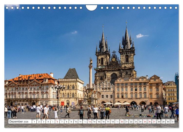 Produktbild: Tschechische Republik - Prag (Wandkalender 2026 DIN A4 quer), CALVENDO Monatskalender