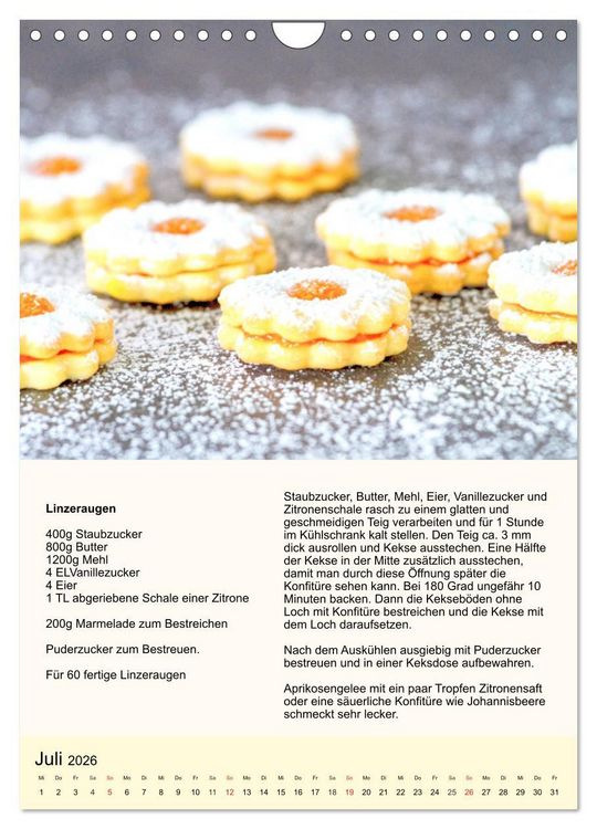 Produktbild: Pl&auml;tzchen. Kekse f&uuml;r das ganze Jahr! (Wandkalender 2026 DIN A4 hoch), CALVENDO Monatskalender
