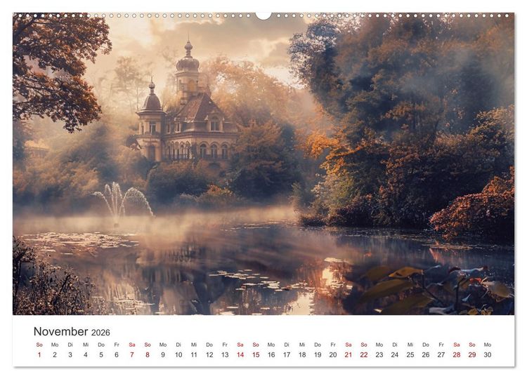 Produktbild: Verwunschene G&auml;rten - Eine Zeitreise (Wandkalender 2026 DIN A2 quer), CALVENDO Monatskalender