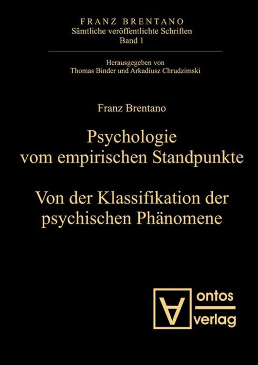 Produktbild: Psychologie vom empirischen Standpunkt. Von der Klassifikation psychischer Ph&auml;nomene