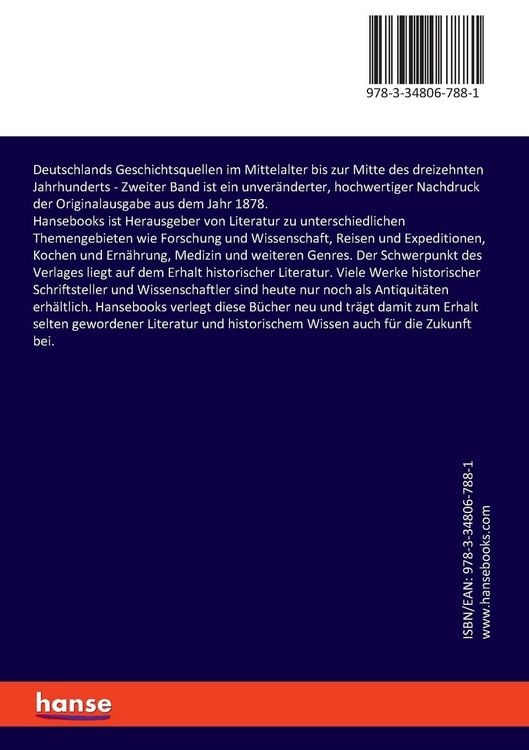 Produktbild: Deutschlands Geschichtsquellen im Mittelalter bis zur Mitte des dreizehnten Jahrhunderts