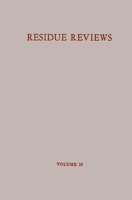 Produktbild: Residue Reviews/R&uuml;ckstandsberichte