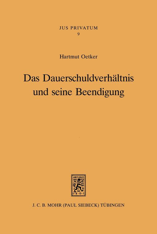 Produktbild: Das Dauerschuldverh&auml;ltnis und seine Beendigung