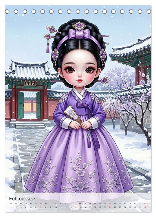 Produktbild: Fabulous Dolls &ndash; Perlen Asiens (Tischkalender 2027 DIN A5 hoch), CALVENDO Monatskalender