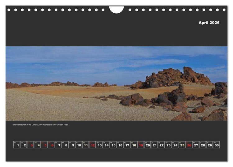 Produktbild: Teneriffa im Panorama (Wandkalender 2026 DIN A4 quer), CALVENDO Monatskalender