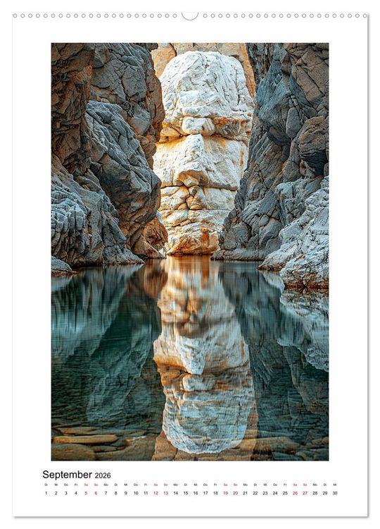 Produktbild: Spiegelungen - Reflektierte Sch&ouml;nheiten der Natur (Wandkalender 2026 DIN A2 hoch), CALVENDO Monatskalender