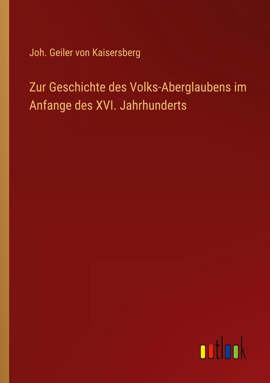 Produktbild: Zur Geschichte des Volks-Aberglaubens im Anfange des XVI. Jahrhunderts