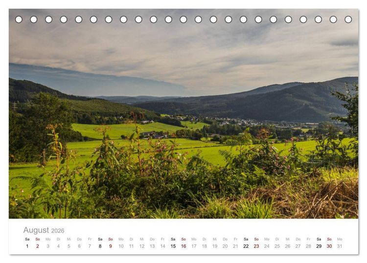 Produktbild: Sauerl&auml;nder Berge (Tischkalender 2026 DIN A5 quer), CALVENDO Monatskalender