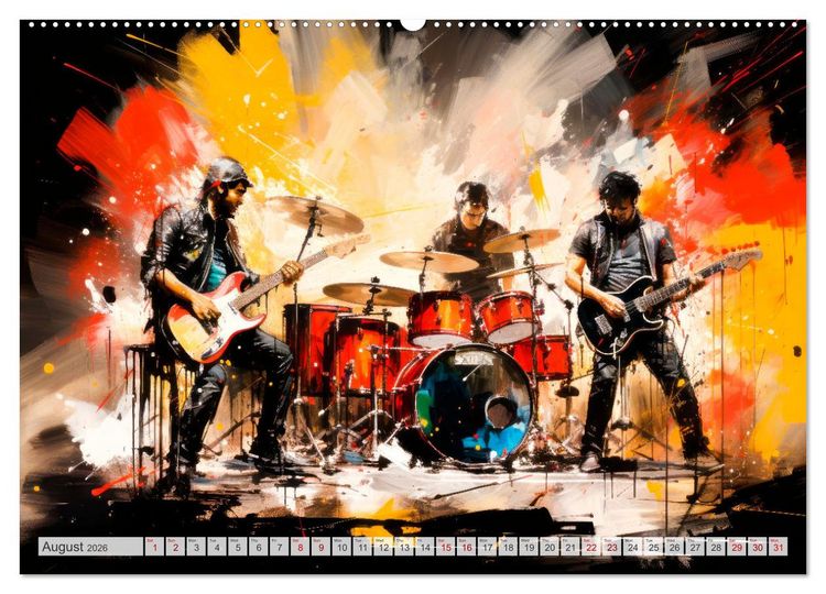 Produktbild: ROCK Feel the unlimited power (Wall Calendar 2026 DIN A2 landscape), CALVENDO 12 Month Wall Calendar