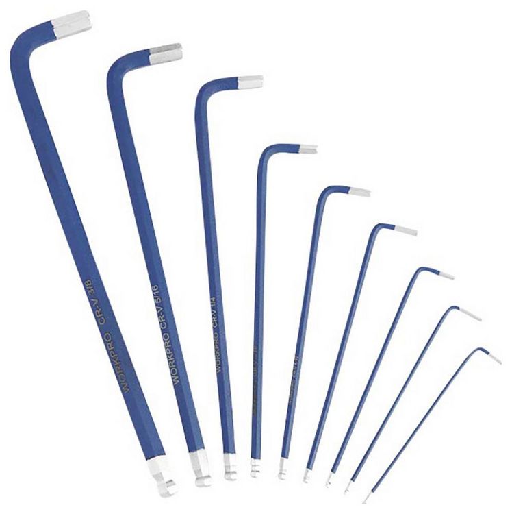 Produktbild: WorkPro Au&szlig;en-Sechskant, Kugelkopf Schraubendreher-Set 1.5 mm, 2 mm, 2.5 mm, 3 mm, 4 mm, 5 mm, 6 mm, 8 mm, 10 mm 1.5 mm, 2 mm, 2.5 mm, 3 mm, 4 mm,