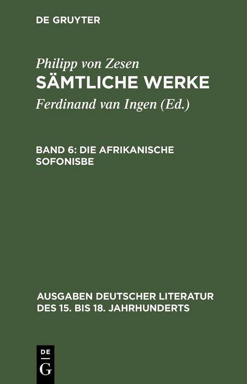 Produktbild: Die afrikanische Sofonisbe