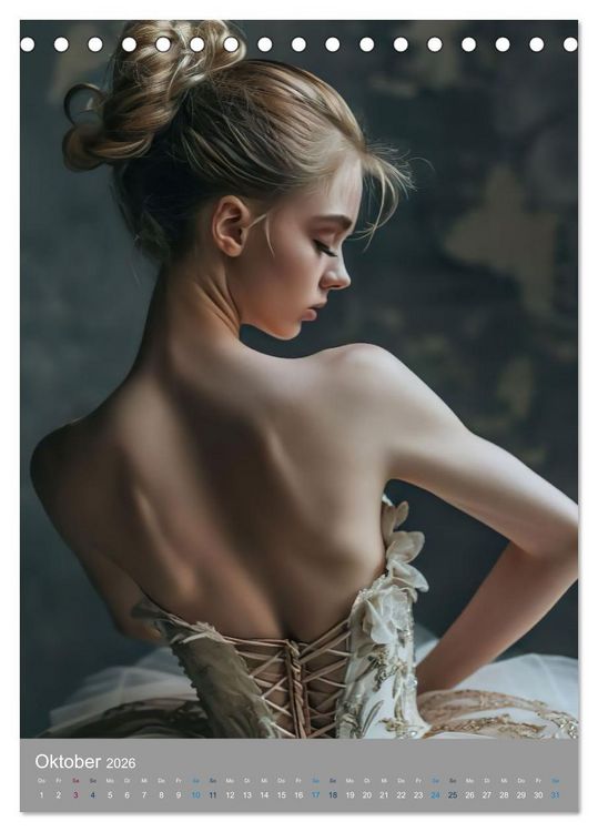 Produktbild: M&auml;rchenhafte Ballerina (Tischkalender 2026 DIN A5 hoch), CALVENDO Monatskalender