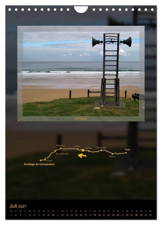 Produktbild: Camino del Norte (Wandkalender 2027 DIN A4 hoch), CALVENDO Monatskalender