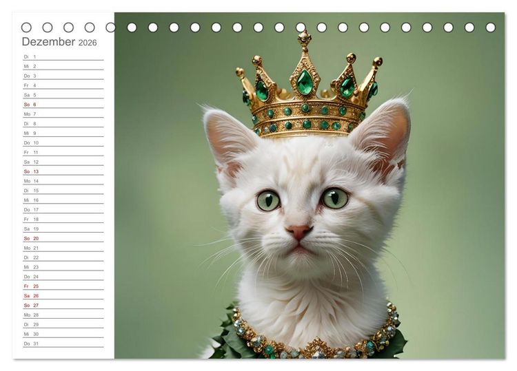 Produktbild: Herzensk&ouml;nige - KI Geburtstagskalender f&uuml;r unsere Bediensteten (Tischkalender 2026 DIN A5 quer), CALVENDO Monatskalender