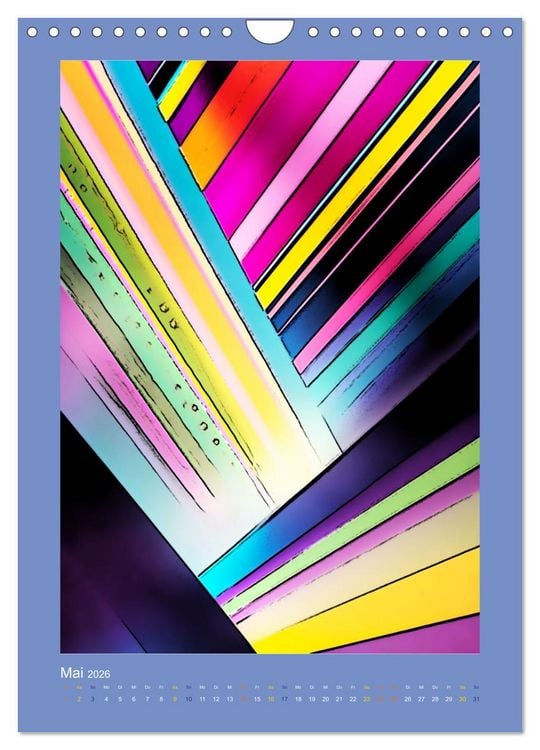 Produktbild: WALL ART Geometrische Konzeptkunst (Wandkalender 2026 DIN A4 hoch), CALVENDO Monatskalender