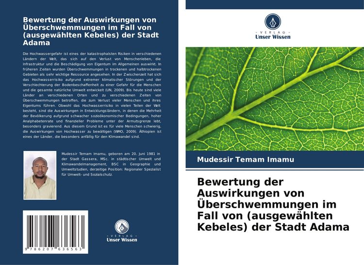 Produktbild: Bewertung der Auswirkungen von &Uuml;berschwemmungen im Fall von (ausgew&auml;hlten Kebeles) der Stadt Adama