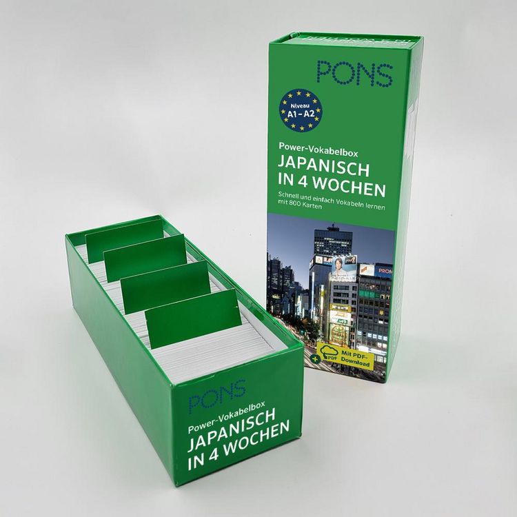 Produktbild: PONS Power-Vokabelbox Japanisch in 4 Wochen