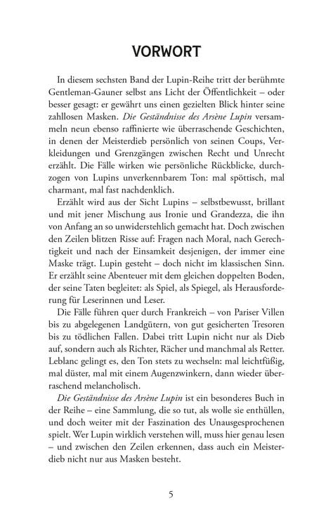 Produktbild: Die Gest&auml;ndnisse des Ars&egrave;ne Lupin. Gaunergeschichten. Maurice Leblanc