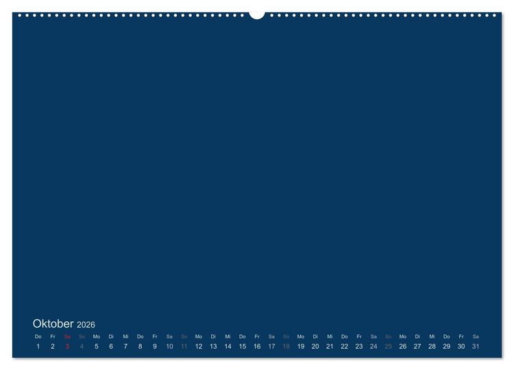 Produktbild: Bastelkalender - Dunkelblau (Wandkalender 2026 DIN A2 quer), CALVENDO Monatskalender