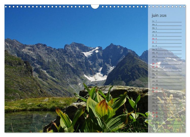 Produktbild: MONTAGNES Sommets des Hautes-Alpes (Calendrier mural 2026 DIN A3 vertical), CALVENDO calendrier mensuel