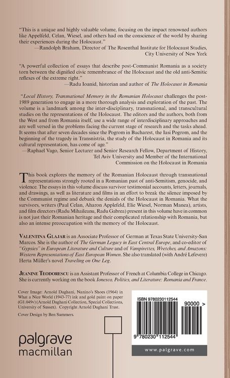 Produktbild: Local History, Transnational Memory in the Romanian Holocaust