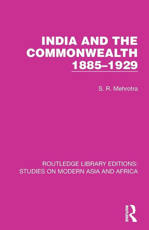 Produktbild: India and the Commonwealth 1885-1929