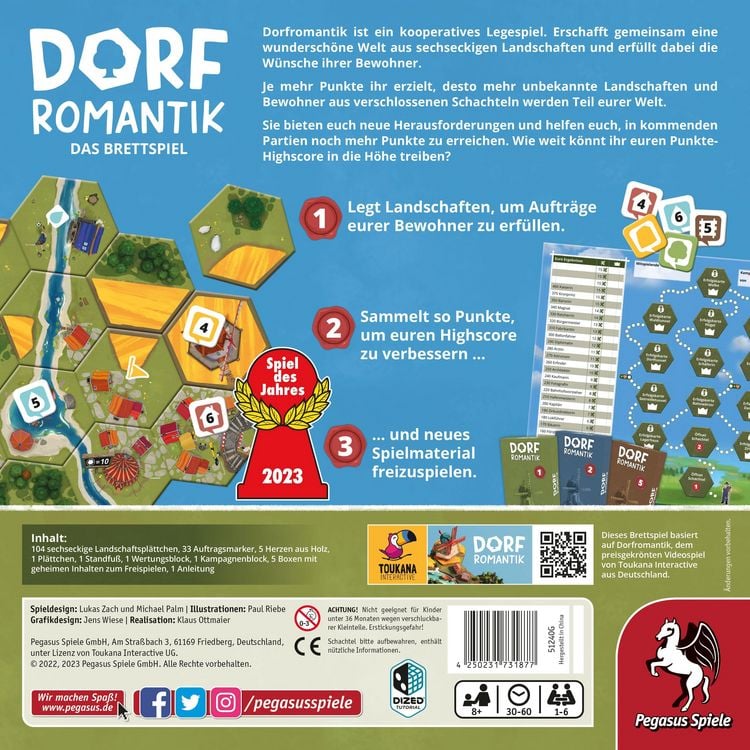 Produktbild: Pegasus - Dorfromantik - Das Brettspiel