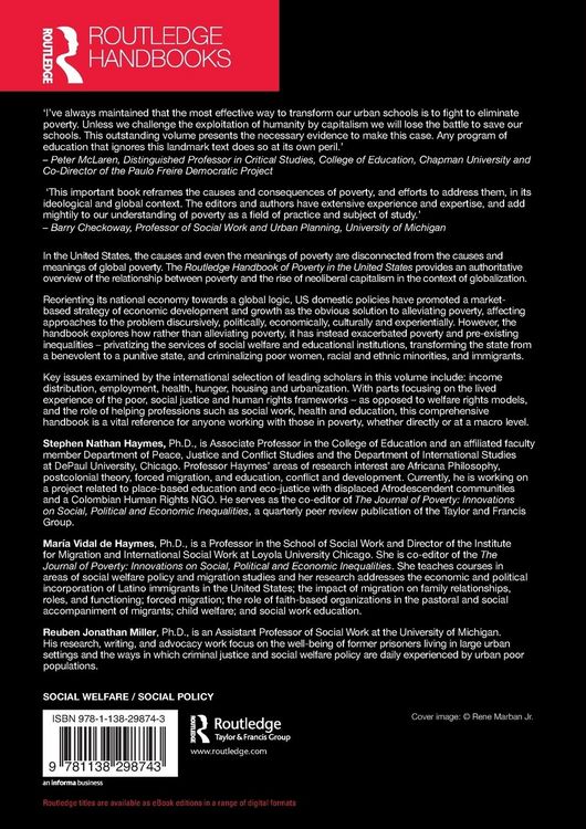 Produktbild: The Routledge Handbook of Poverty in the United States