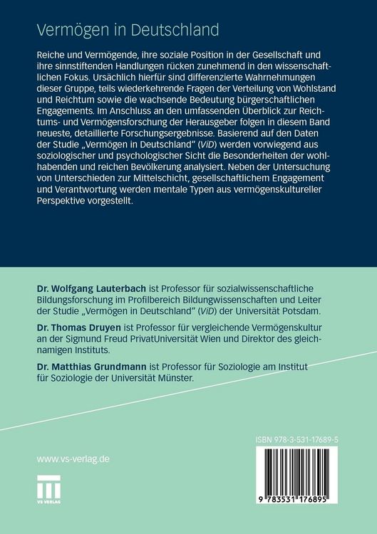 Produktbild: Verm&ouml;gen in Deutschland
