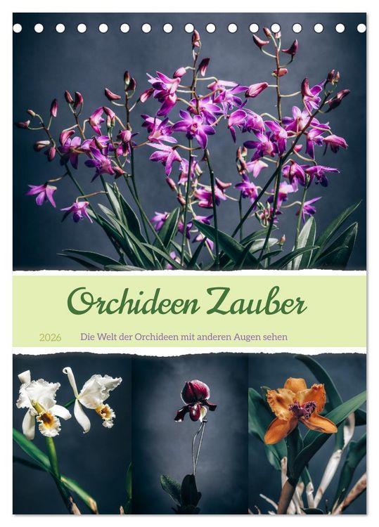 Produktbild: Orchideen Zauber (Tischkalender 2026 DIN A5 hoch), CALVENDO Monatskalender
