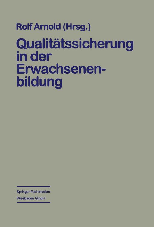 Produktbild: Qualit&auml;tssicherung in der Erwachsenenbildung