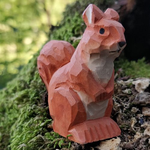 Produktbild: Wudimals A040714 - Eichh&ouml;rnchen, Squirrel, handgeschnitzt aus Holz