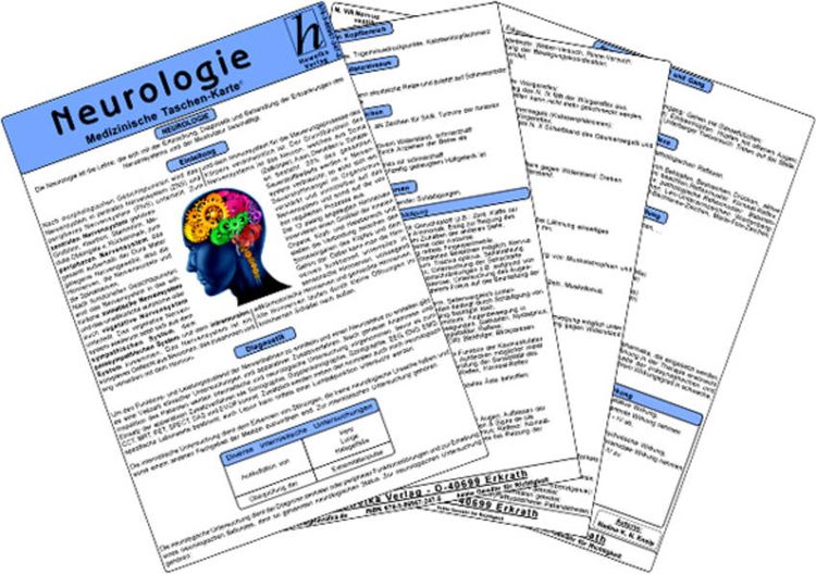 Produktbild: Neurologie - Medizinische Taschen-Karte