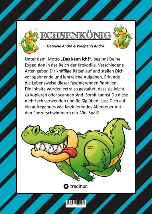 Produktbild: CRAFTBOOK - STARKE AUSMALMOTIVE - ALLIGATOR - KAIMAN - KROKODIL -KNIFFLIGE R&Auml;TSEL UND AUFGABEN - WISSENSWERTES - TUTORIAL - NACHZEICHNEN