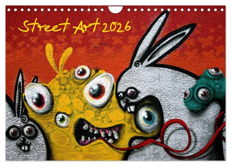 Produktbild: Street-Art 2026 / CH-Version (Wandkalender 2026 DIN A4 quer), CALVENDO Monatskalender