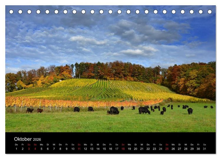 Produktbild: Baden-W&uuml;rttemberg Impressionen (Tischkalender 2026 DIN A5 quer), CALVENDO Monatskalender