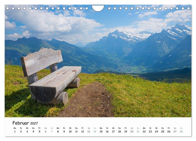 Produktbild: Faszination Berner Oberland - Wanderlust und Gipfelblick (Wandkalender 2027 DIN A4 quer), CALVENDO Monatskalender