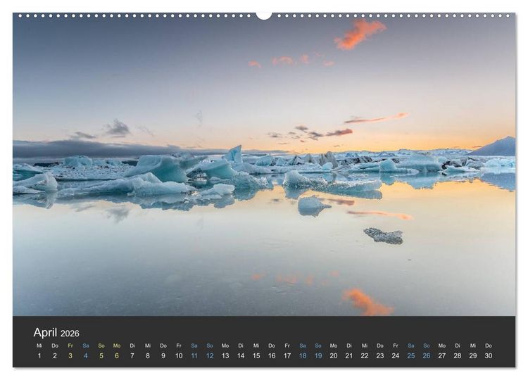 Produktbild: Island (hochwertiger Premium Wandkalender 2026 DIN A2 quer), Kunstdruck in Hochglanz