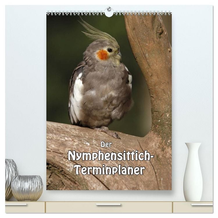 Produktbild: Der Nymphensittich-Terminplaner (hochwertiger Premium Wandkalender 2026 DIN A2 hoch), Kunstdruck in Hochglanz