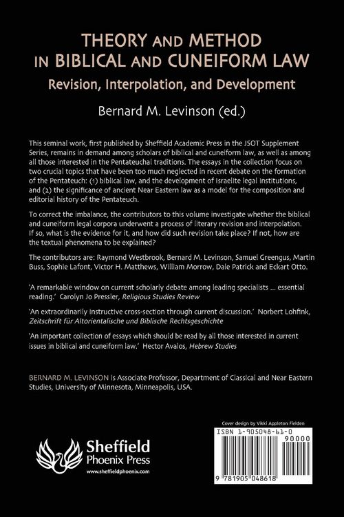 Produktbild: Theory and Method in Biblical and Cuneiform Law
