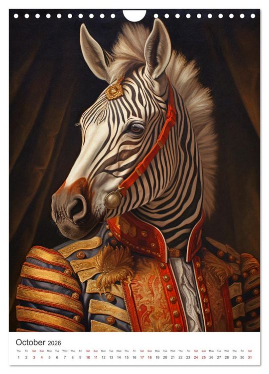 Produktbild: Animal Art - A collection of Renaissance paintings with animal motifs (Wall Calendar 2026 DIN A4 portrait), CALVENDO 12 Month Wall Calendar