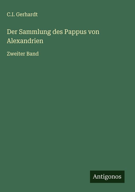 Produktbild: Der Sammlung des Pappus von Alexandrien