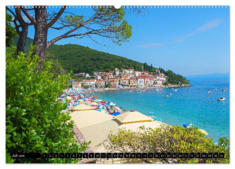 Produktbild: Moscenicka Draga 2026 - Urlaubsparadies an der Kvarner Bucht (hochwertiger Premium Wandkalender 2026 DIN A2 quer), Kunstdruck in Hochglanz