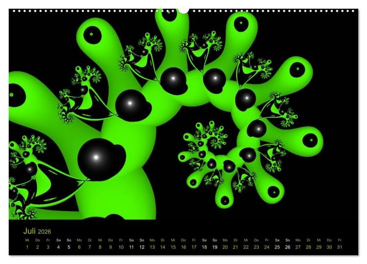 Produktbild: Neonfarben (Wandkalender 2026 DIN A2 quer), CALVENDO Monatskalender