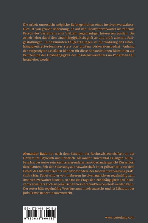 Produktbild: Die Unabh&auml;ngigkeit des Insolvenzverwalters