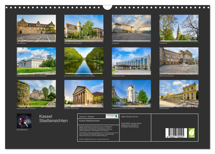Produktbild: Kassel Stadtansichten (Wandkalender 2026 DIN A3 quer), CALVENDO Monatskalender