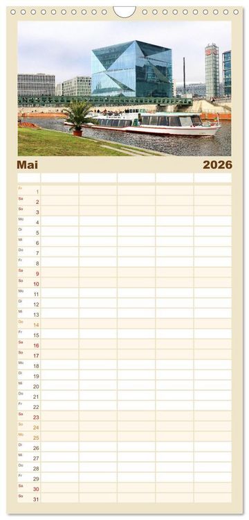 Produktbild: Familienplaner 2026 - In Berlins Mitte mit 5 Spalten (Wandkalender, 21 x 45 cm) CALVENDO