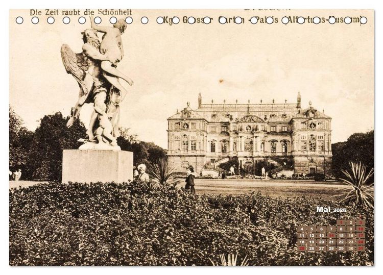 Produktbild: Souvenirs aus Dresden &ndash; Die Stadt auf historischen Karten (Tischkalender 2026 DIN A5 quer), CALVENDO Monatskalender