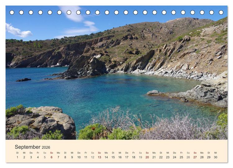 Produktbild: Cote Vermeille - Wo die Pyren&auml;en das Meer k&uuml;ssen (Tischkalender 2026 DIN A5 quer), CALVENDO Monatskalender