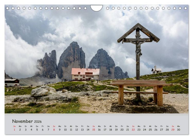 Produktbild: Wandern in den Dolomiten (Wandkalender 2026 DIN A4 quer), CALVENDO Monatskalender